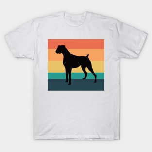 Vintage Sunset Boxer Dog Owner Gift T-Shirt